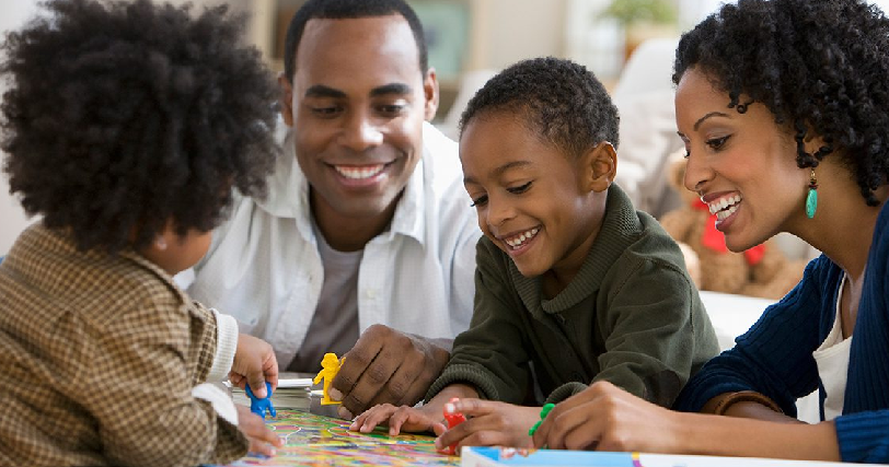 african american family game night
